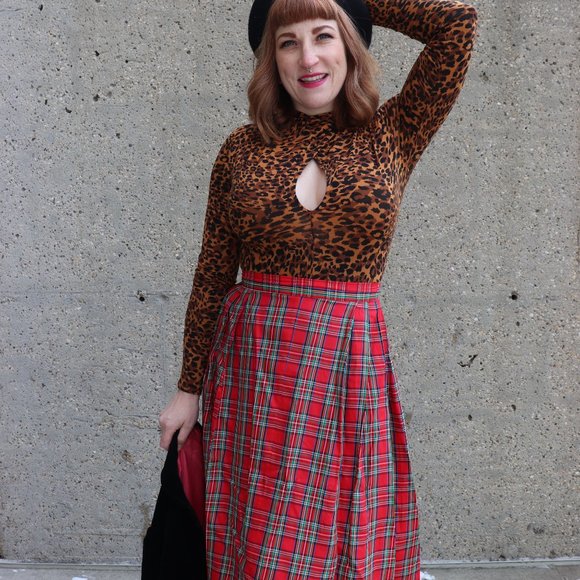 vintage plaid skirt - Picture 6 of 10